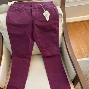 Brand new maroon slim fit size 4 Ann Taylor jeans